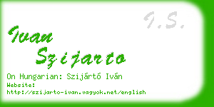 ivan szijarto business card